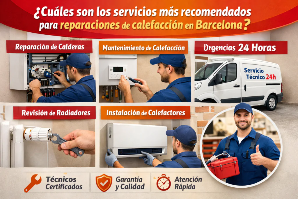 ¿Cuáles son los servicios más recomendados para reparaciones de calefacción en Barcelona?