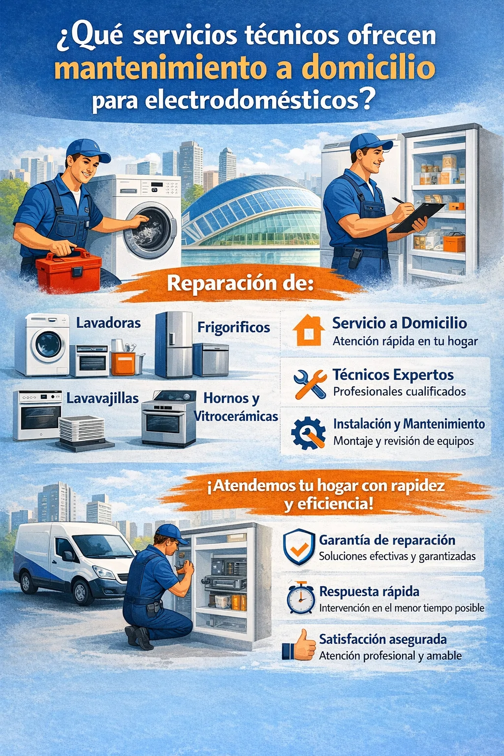 Mantenimiento de electrodomesticos a domicilio - &iquest;Qu&eacute; servicios t&eacute;cnicos ofrecen mantenimiento a domicilio para electrodom&eacute;sticos en Valencia?