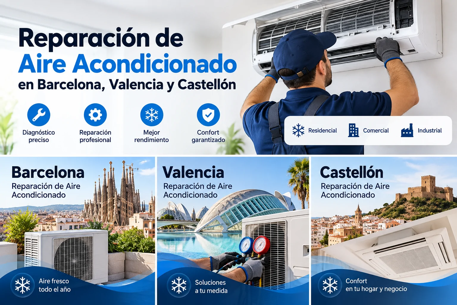 Reparación de Aire Acondicionado en Barcelona, Valencia y Castellón Reparacion de Aire Acondicionado en Barcelona Valencia y Castellon - Reparación de Aire Acondicionado en Barcelona, Valencia y Castellón