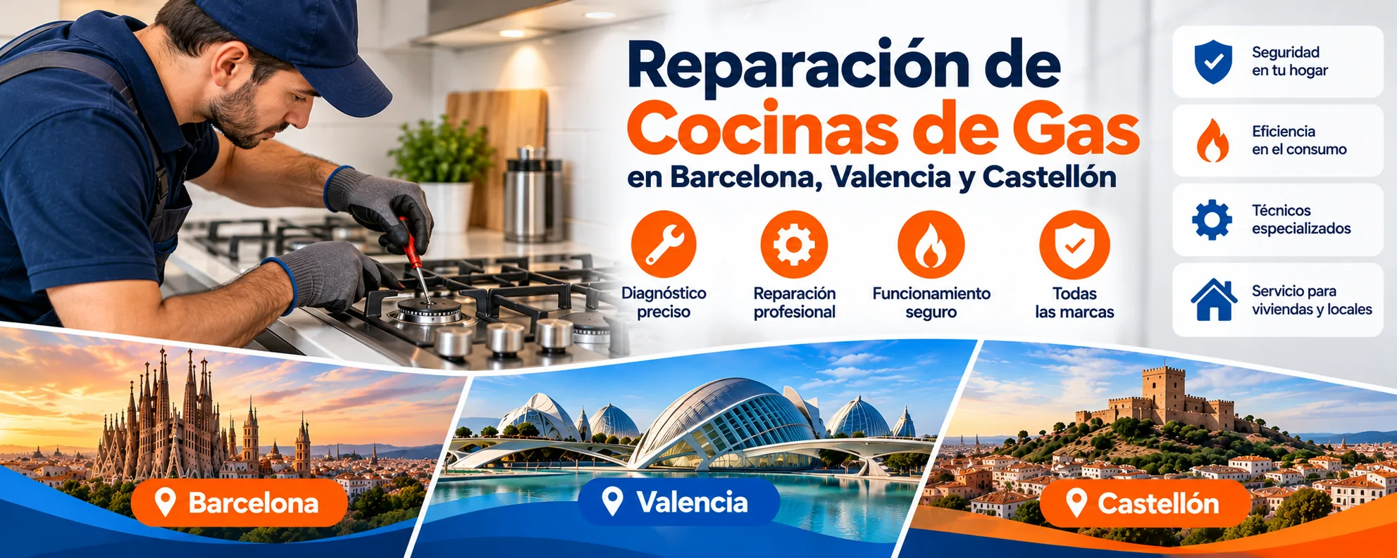 Reparación de Cocinas de Gas en Barcelona, Valencia y Castellón Reparacion de Cocinas de Gas en Barcelona Valencia y Castellon - Reparación de Cocinas de Gas en Barcelona, Valencia y Castellón