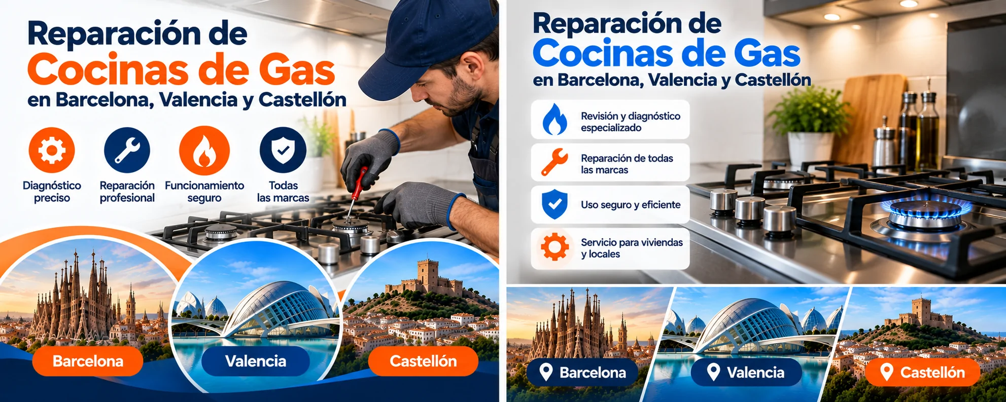 Reparación de Cocinas de Gas en Barcelona, Valencia y Castellón Reparacion de Cocinas de Gas - Reparación de Cocinas de Gas en Barcelona, Valencia y Castellón