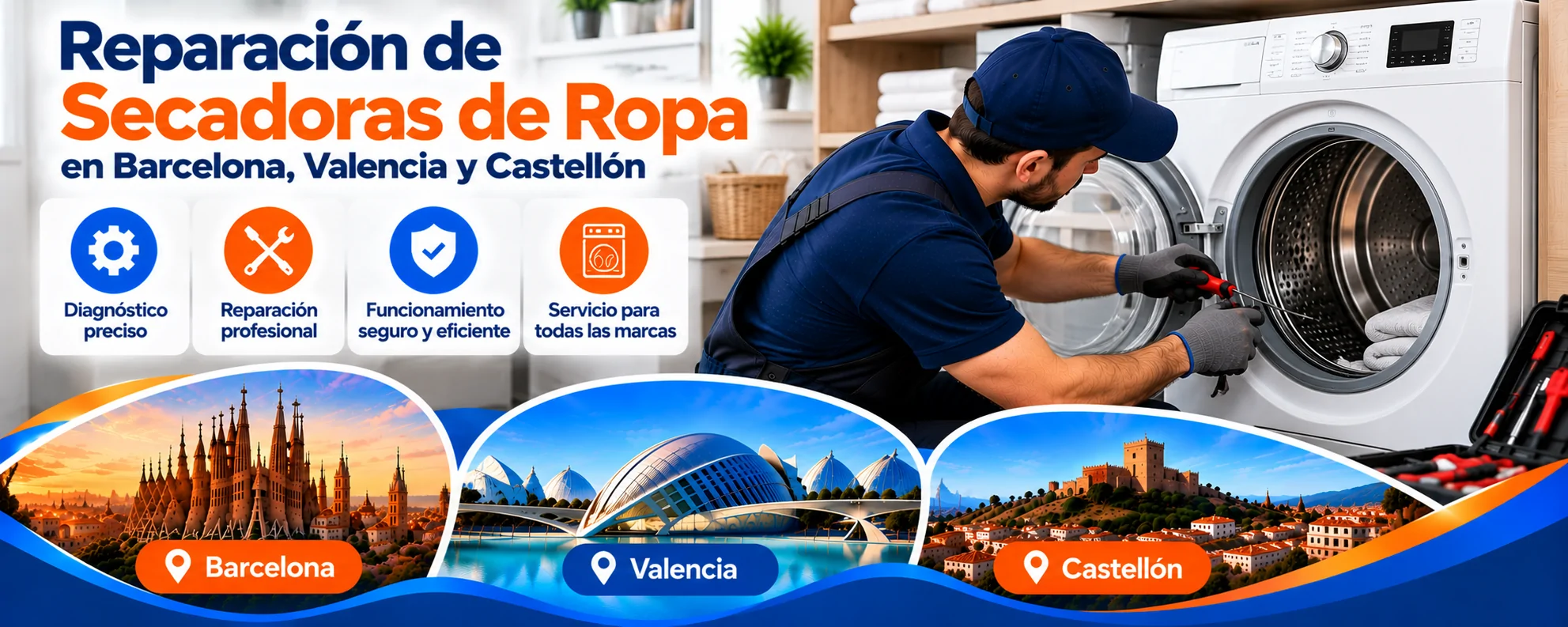 Reparación de Secadoras de Ropa en Barcelona, Valencia y Castellón Reparacion de Secadoras de Ropa en Barcelona Valencia y Castellon - Reparación de Secadoras de Ropa en Barcelona, Valencia y Castellón