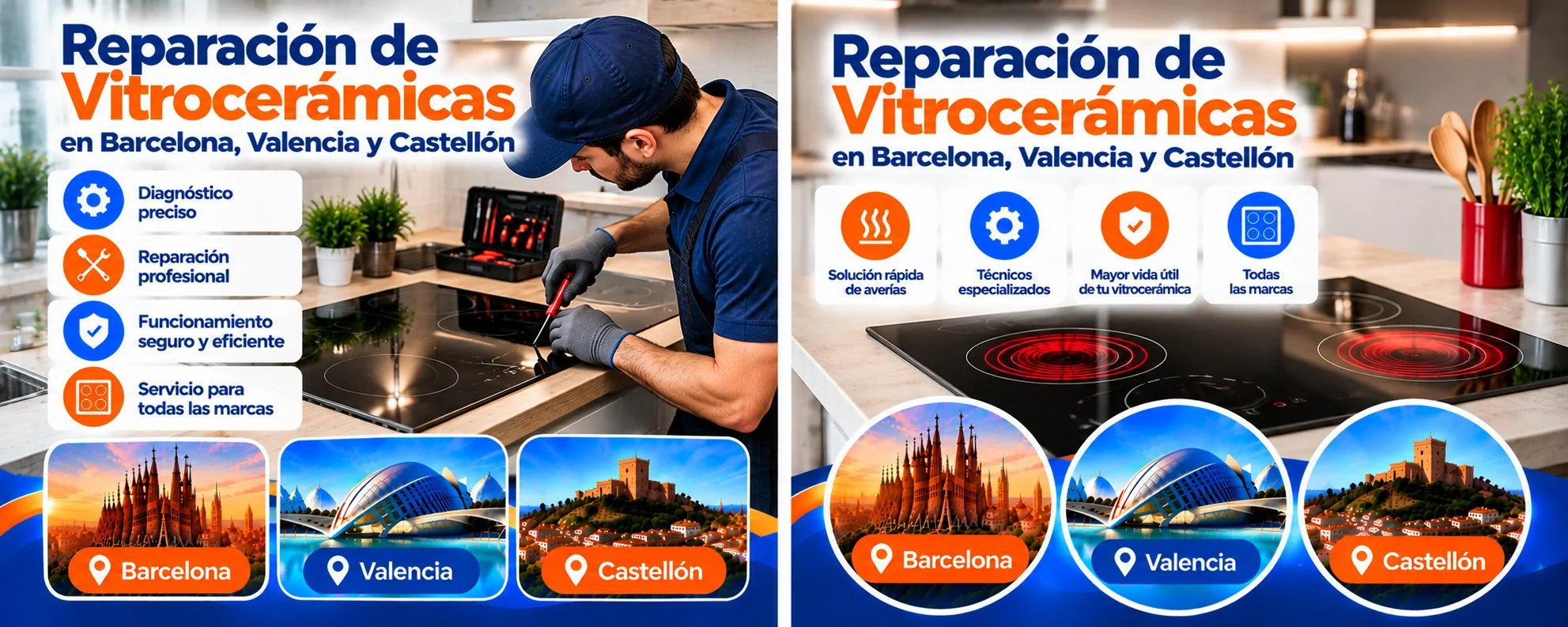 Reparacion de vitroceramicas en Valencia y Castellon - Reparaci&oacute;n Vitrocer&aacute;micas en Barcelona Valencia Castell&oacute;n